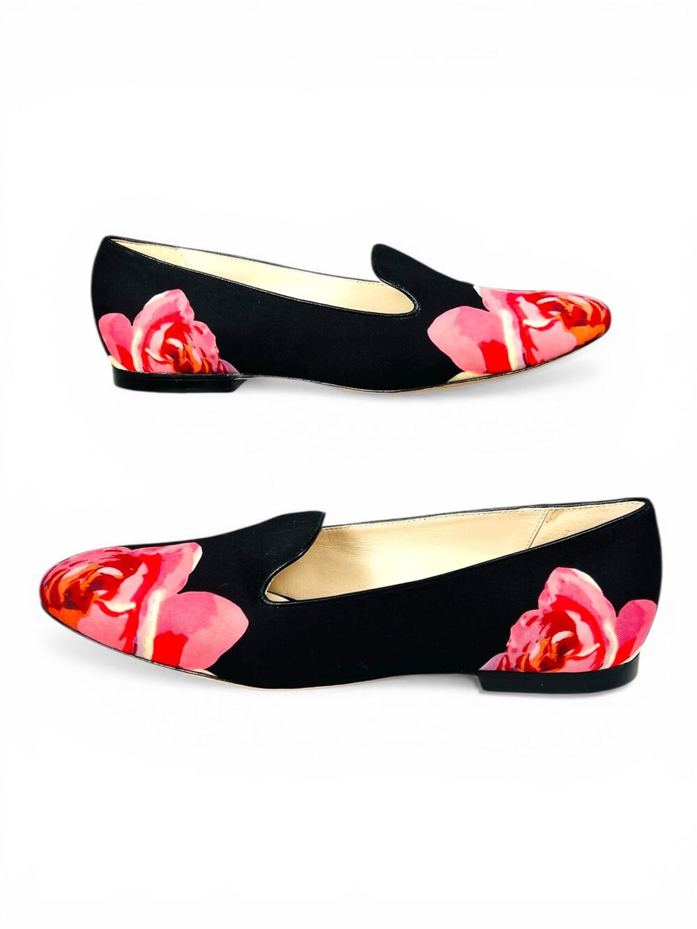 Cole Haan Deacon Black Floral Loafer Slip On Flat Shoes Women's Size 8